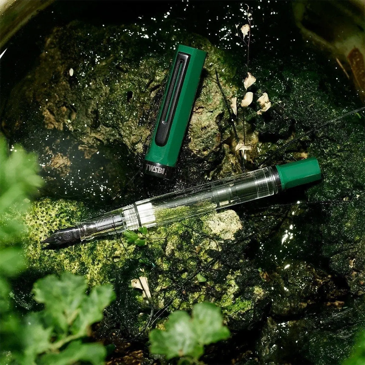 Twsbi Füller Eco Schwarz, Irish Green With Onyx 1