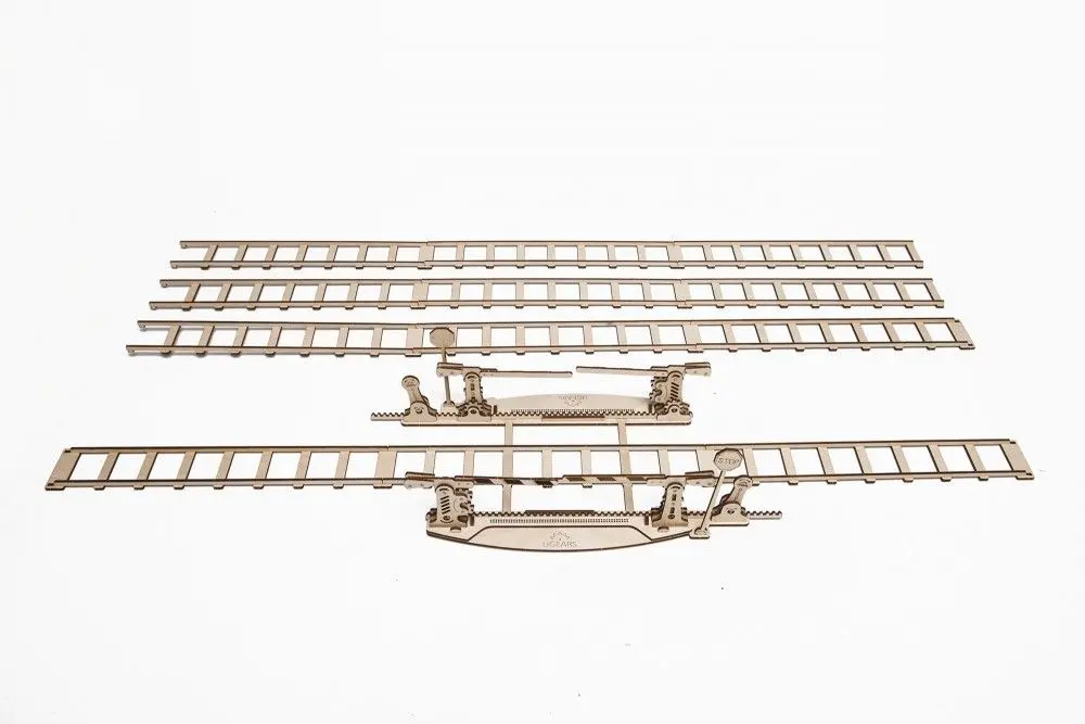 Ugears Rails With Crossing - 200 Pieces (Medium) 1