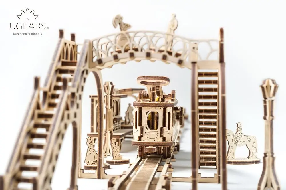Ugears Tram Line - 284 Pieces Wooden Model Kit 1