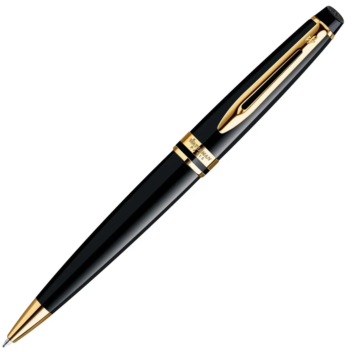 Waterman, Kugelschreiber Expert, Gold Mittel, Schwarz 1