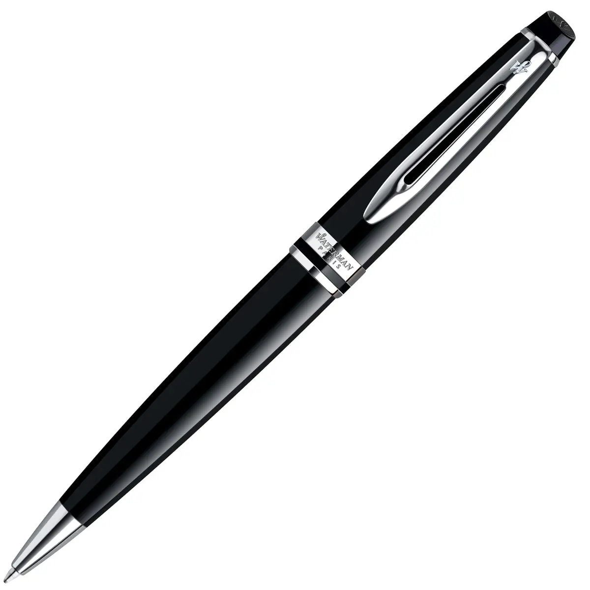 Waterman, Kugelschreiber Expert, Chrom Mittel, Schwarz 1