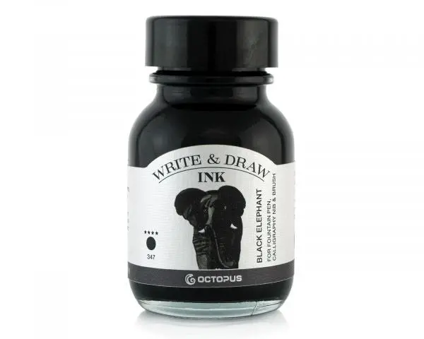 Octopus Fluids Schreib- Und Zeichentusche Write & Draw 347 Black Elephant Schwarz 1