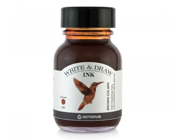 Octopus Fluids Pigmentierte Schreib- Und Zeichentusche Write & Draw Ink 480 Brown Colibri Braun 1