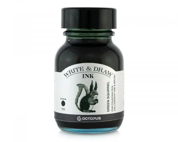 Octopus Fluids Pigmentierte Schreib- Und Zeichentinte Write & Draw 553 Green Squirrel 1