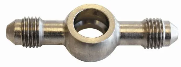 Stainless Steel Short Banjo Fitting – Dual An-3 Male Ends (Af312-03-03) 1