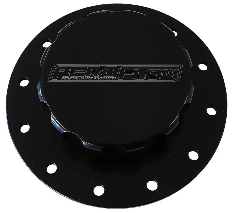 Screw-On Billet Aluminum Fuel Cell Cap – Black Anodized, Secure Seal Design (Af85-2002Blk) 1