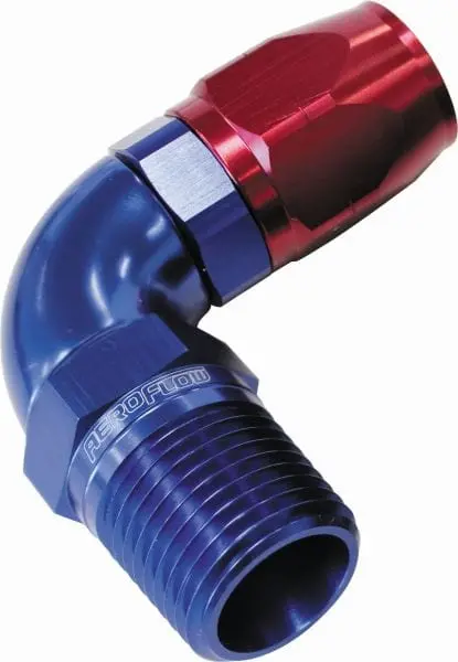Af529-06-06 90° Male Npt To -6An Swivel Hose Fitting – Full Flow Design 1