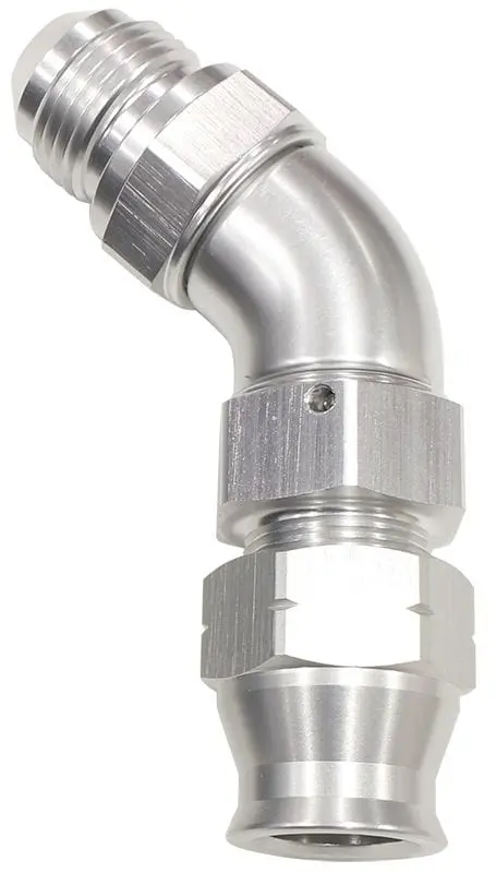 45-Degree Tube-To-An Adapter – 3/8" O.D. Tube To -6An Male Swivel Fitting 1