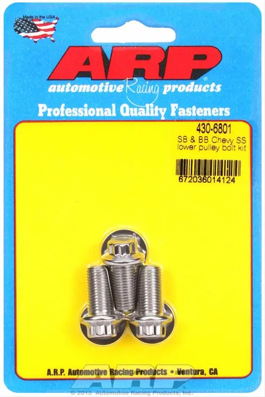 Arp Crankshaft Pulley Bolts – High-Strength Chromoly, 8Mm X 1.25 (430-6801) 2