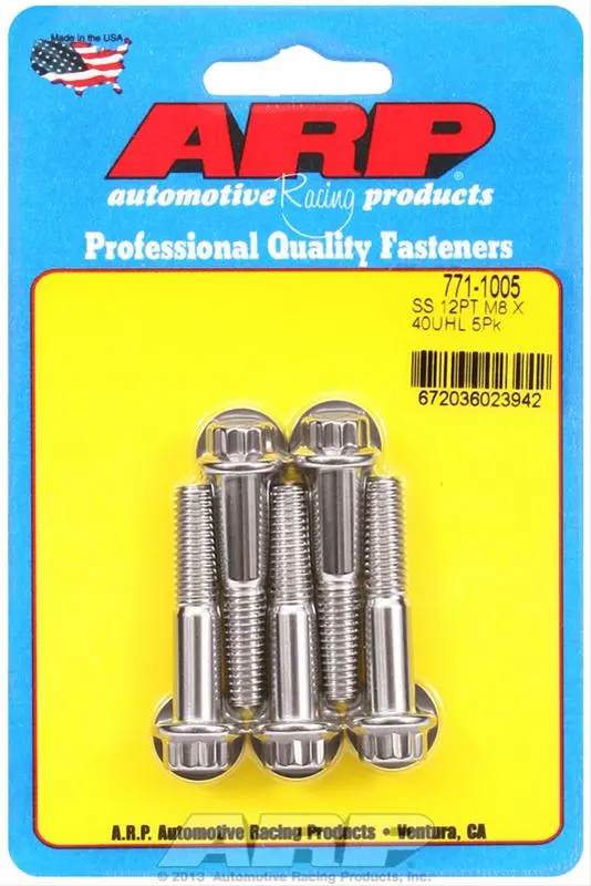 Arp Stainless Steel Fasteners – Corrosion-Resistant Engine Bolts (771-1005) 1