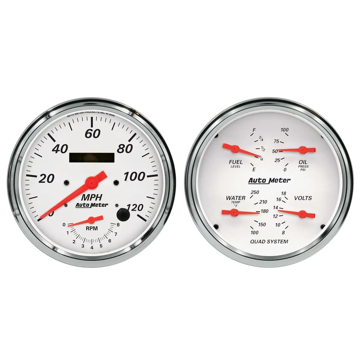 Autometer Arctic White Analog Gauge Kit – Classic Styling With Modern Accuracy (1352) 1