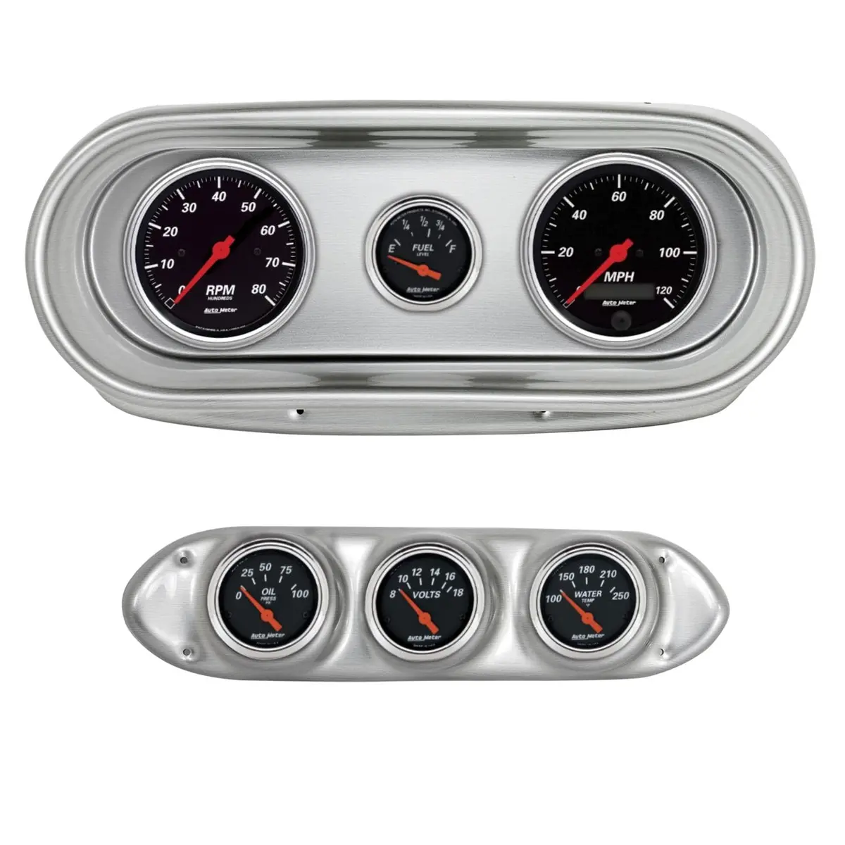 Autometer Designer Series Black Analog Instrument Cluster 1