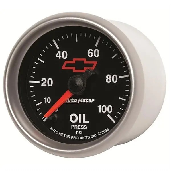 Autometer Sport-Comp Ii Analog Gauge Set – Chevy Red Bowtie Theme, 2-1/16" Diameter (3653-00406) 1