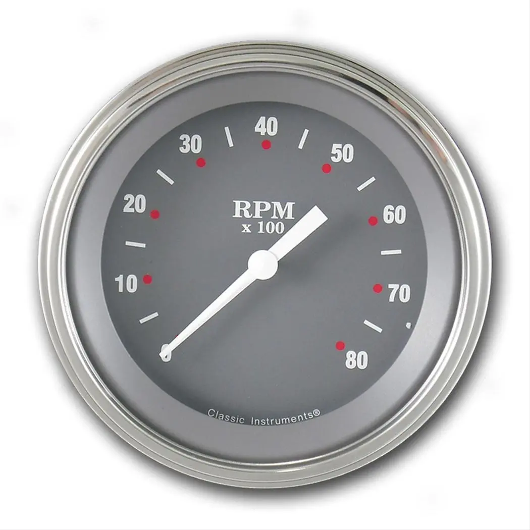 Classic Instruments Sg Series Analog Tachometer With Led Shift Light And Black Face (Sg80Slf) 1