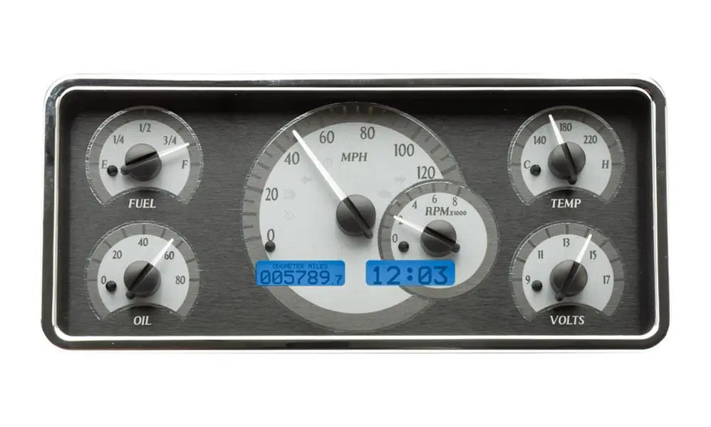 Dakota Digital Vhx-63J-Wag-S-B Customizable Analog Gauge Cluster With Speedometer 1