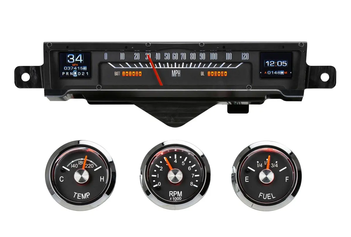 Dakota Digital Rtx Direct-Fit Gauge Kit With Customizable Display For Imp Vehicles 1