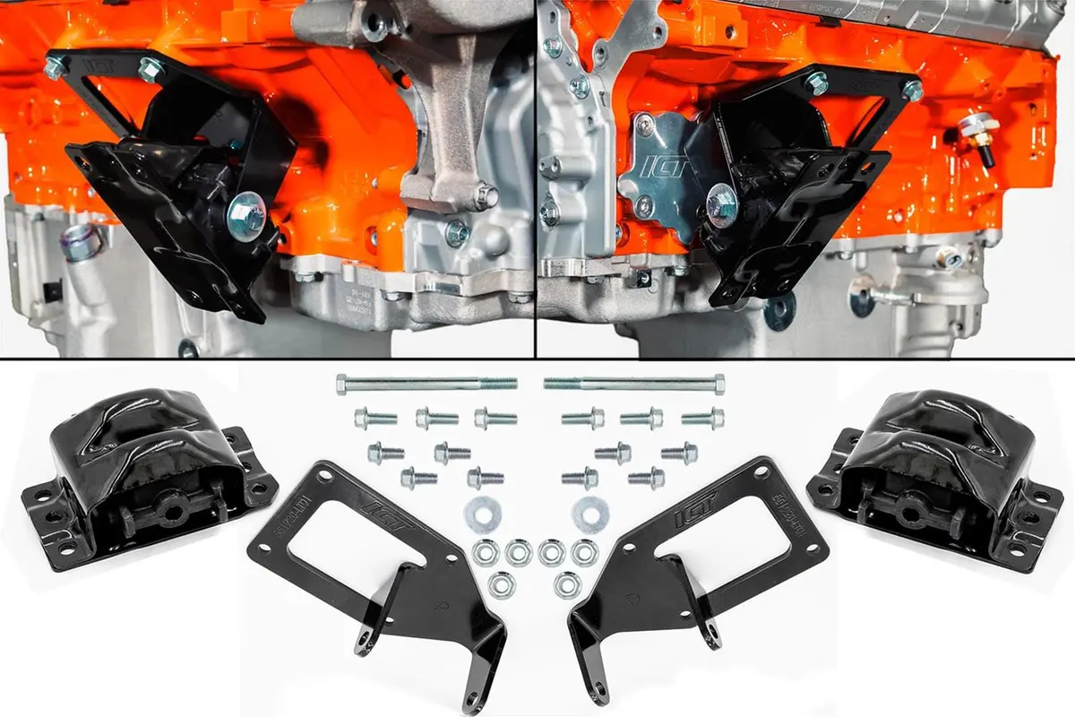 Ict Billet Adjustable Motor Mount Kit With Polyurethane Inserts 1