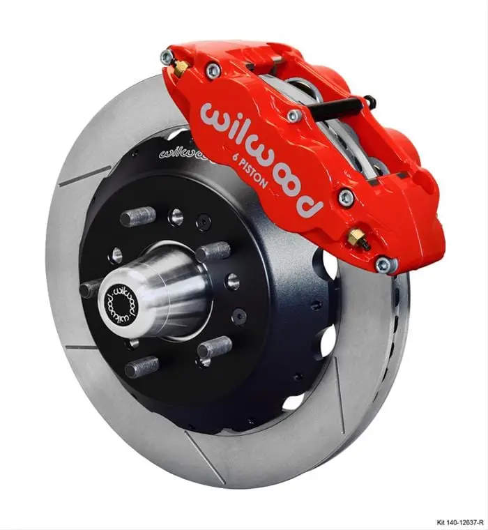 Wilwood Forged Narrow Superlite 6R Front Big Brake Kit – Red Calipers (140-12637-R) 1